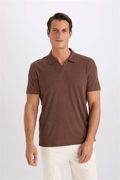 Defacto Erkek  T-shirt W9274AZ/BN320 BROWN