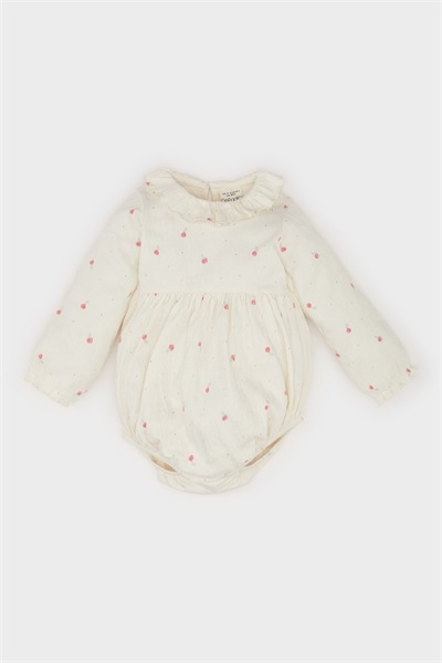 Defacto Kız Bebek Uzun kol Body D9092A5/ER233 ECRU