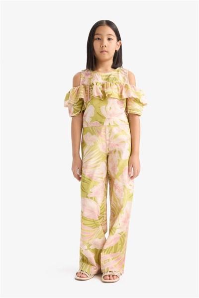 Defacto Kız Çocuk  Kanvas Pantolon D7610A8/GN115 GREEN