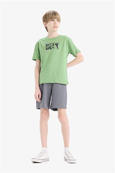 Defacto Erkek Çocuk Penye Şort E6892A8/GR371 GREY MELANGE