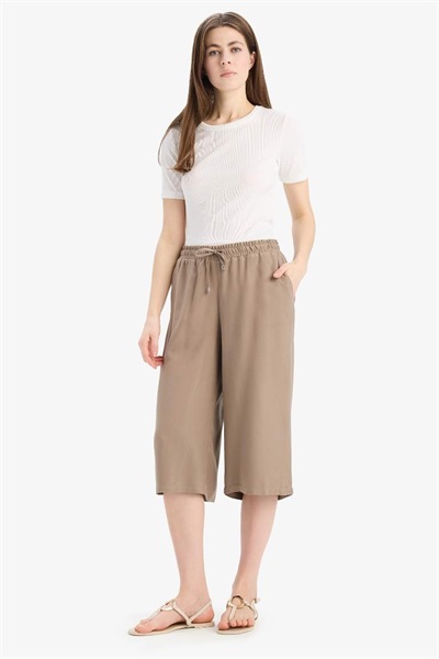 Defacto Kadın  Kot&Kanvas Kapri I6798AZ/BN526 LT.BROWN