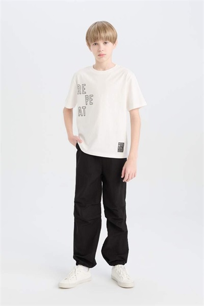 Defacto Erkek Çocuk Kısa Kol T-shirt D9505A8/WT32 OFF WHITE