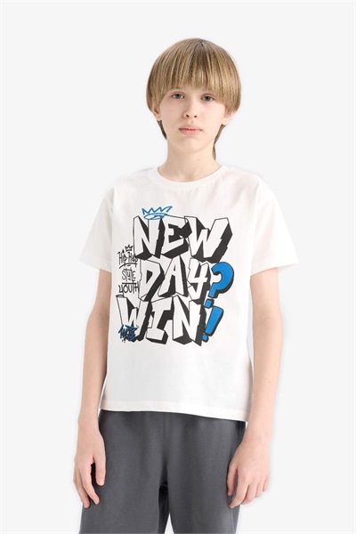 Defacto Erkek Çocuk  Şort Takım E8827A8/WT32 OFF WHITE