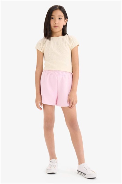 Defacto Kız Çocuk  Penye Şort E0729A8/PN47 PINK