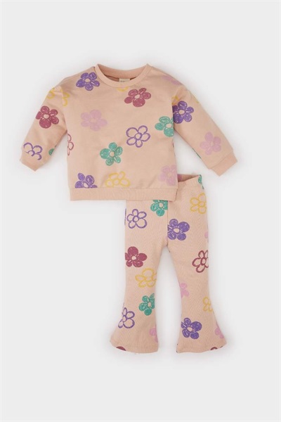 Defacto Kız Bebek  Sweat Takım E0200A5/PN672 LT.PINK