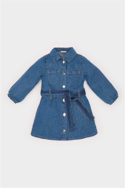 Defacto Kız Bebek  Elbise E0447A5/NM28 MID BLUE
