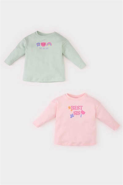 Defacto Kız Bebek Sweat Takım E2380A5/GN1114 MINT