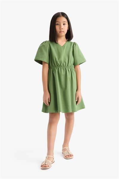 Defacto Kız Çocuk  Elbise E2645A8/GN744 GREEN