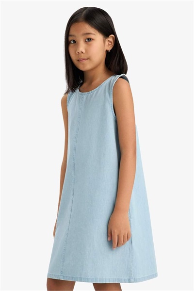 Defacto Kız Çocuk Elbise E6491A8/NM63 ICE BLUE