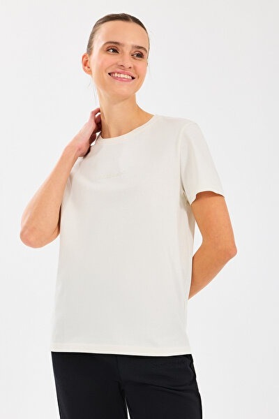 Skechers W Essential Crewneck Kadın  T-shirt S2510029-102 Off White