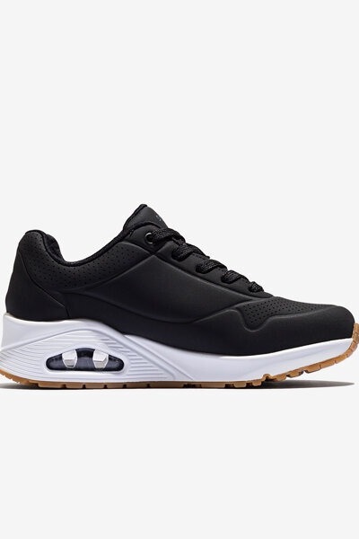 Blk Skechers Uno Kadın Spor Ayakkabı 73690 Siyah