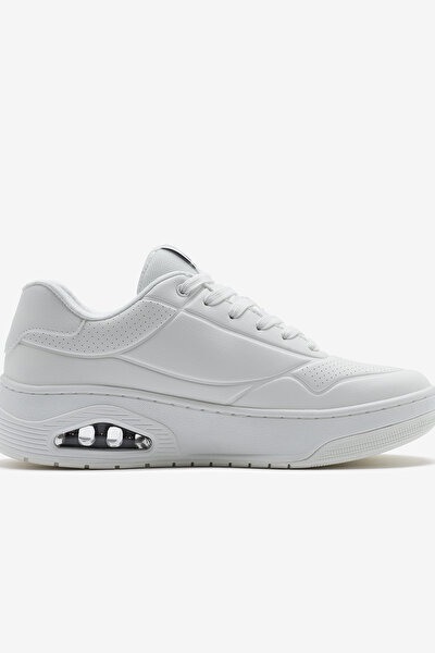 Wht Skechers Uno Court Erkek Spor Ayakkabı 183145 Beyaz