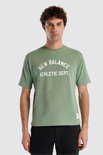 New Balance Nb Lifestyle Men Tshirt Erkek T-shirt MNT1519-CYS Yeşil