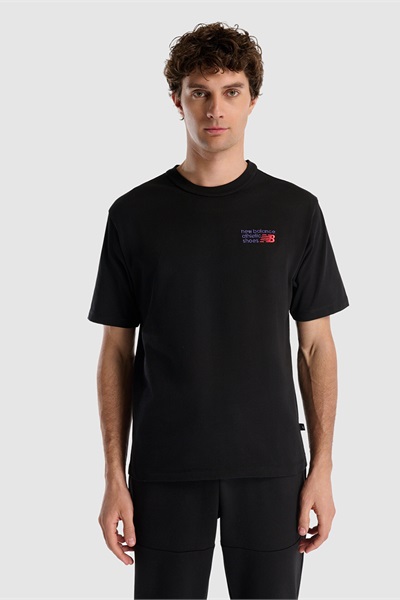 New Balance Nb Lifestyle Men Tshirt Erkek T-shirt MNT3434-BK Siyah