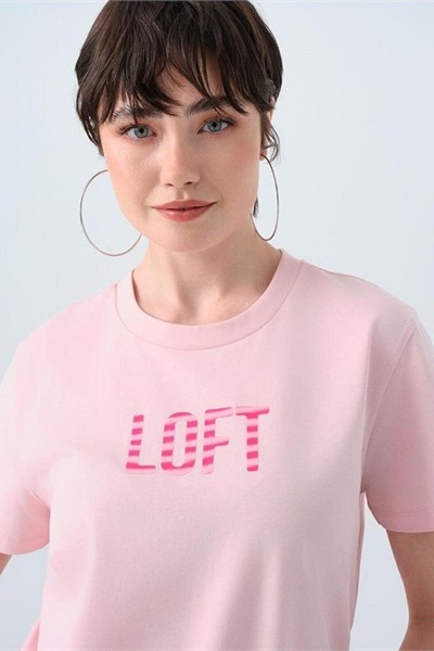 Loft  Kadın T-shirt LF2039262 LIGHT PINK
