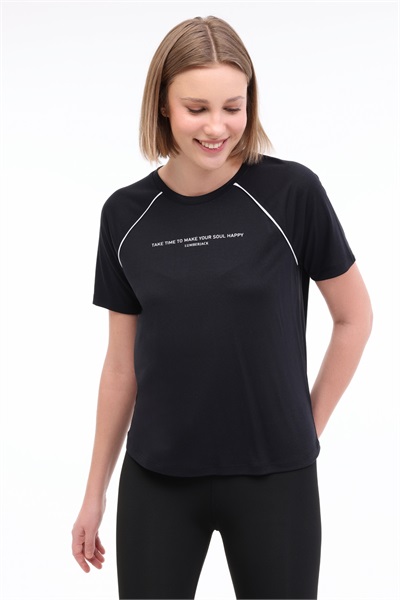 Wl Anısa 11Ms425 5Fx Lumberjack Kadın T-shirt A101940865 Sıyah
