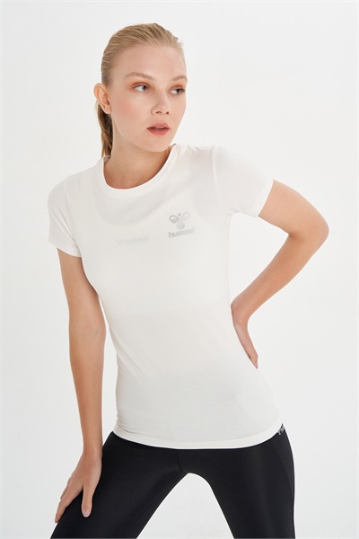 Hummel Hmldenı S/S. Kadın T-shirt 911306-9003 OFF WHITE
