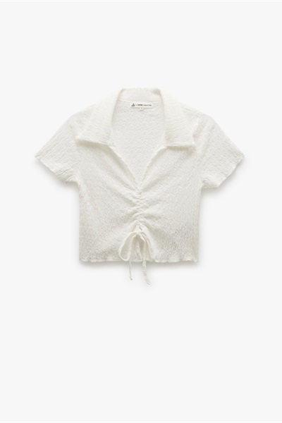 Koton Kadın T-shirt 5SAL10193IK EKRU
