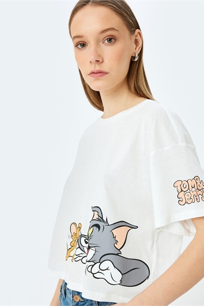 Koton Kadın T-shirt 5SAL10206IK EKRU