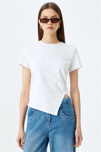 Koton Kadın T-shirt 5SAL10207IK EKRU