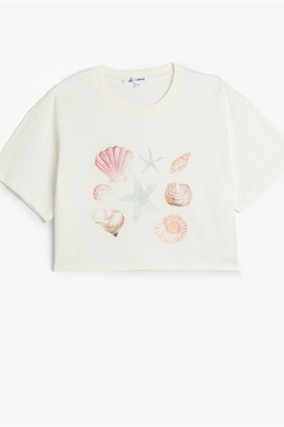Koton Kadın T-shirt 5SAL10252IK EKRU