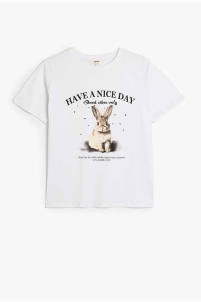 Koton Kadın T-shirt 5SAK50087EK BEYAZ