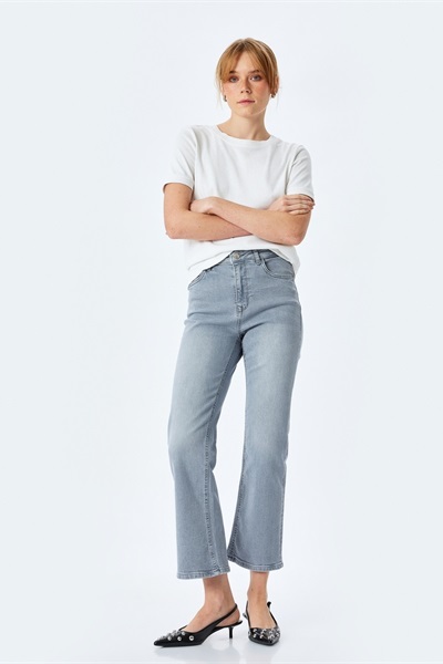 Koton Kadın Jean Pantolon 5SAL40110MD GRİ