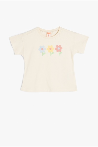 Koton Kız Bebek T-shirt 5SMG10093AK BEJ