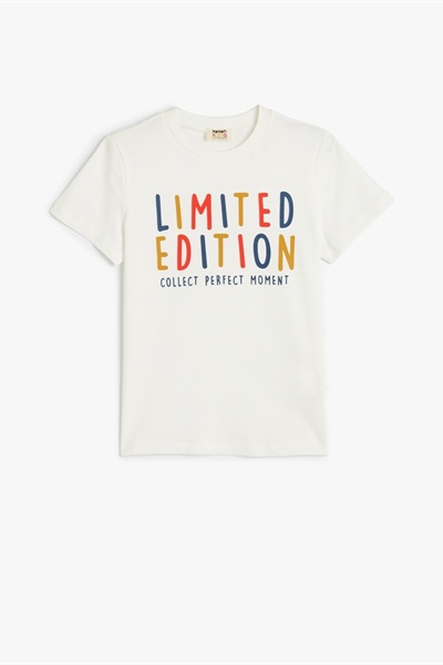 Koton Erkek Çocuk T-shirt 5SKB10167TK EKRU