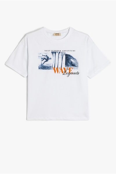 Koton Erkek Çocuk T-shirt 5SKB10321TK BEYAZ