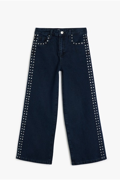 Koton Kız Çocuk Jean Pantolon 5SKG40086AD KOYU İNDİGO