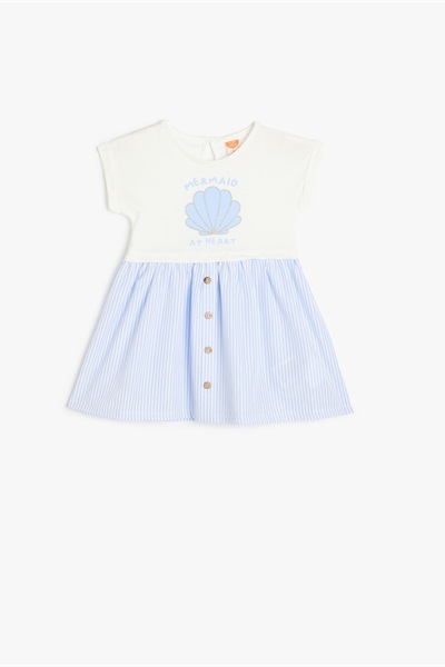 Koton Kız Bebek Elbise 5SMG80007AK EKRU