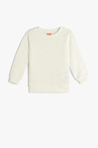 Koton Kız Bebek Sweat 5SMG10059AK EKRU