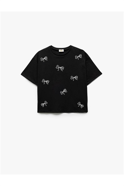 Koton Kız Çocuk T-shirt 5SKG10307AK SİYAH