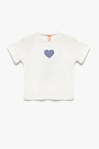 Koton Kız Bebek Kısa Kol T-shirt 5SMG10052AK EKRU
