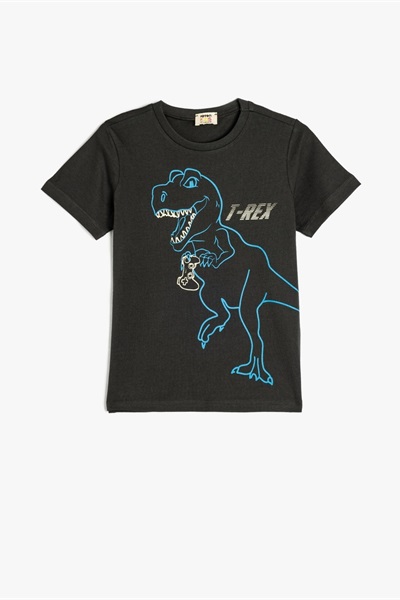 Koton Erkek Çocuk T-shirt 5SKB10131TK ANTRASİT