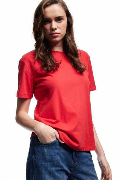 Koton Kadın T-shirt 5SAK50052EK KIRMIZI