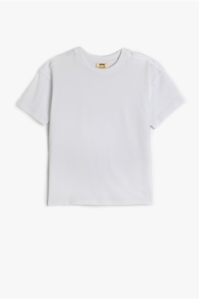 Koton Erkek Çocuk T-shirt 5SKB10021TK BEYAZ