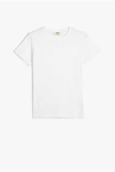 Koton Erkek Çocuk T-shirt 5SKB10020TK BEYAZ