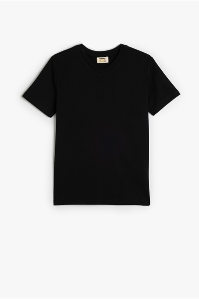 Koton Erkek Çocuk T-shirt 5SKB10022TK SİYAH