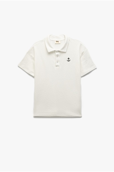 Koton Erkek Çocuk T-shirt 5SKB10532TK EKRU