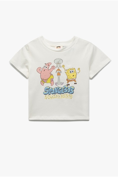 Koton Kız Çocuk T-shirt 5SKG10547AK EKRU