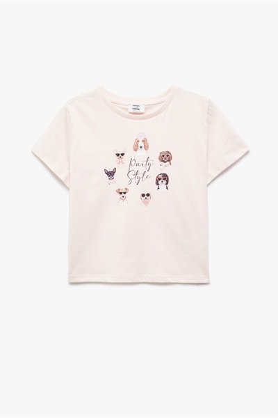 Koton Kız Çocuk T-shirt 5SKG10483AK PEMBE