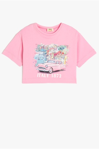 Koton Kız Çocuk T-shirt 5SKG10151AK PEMBE