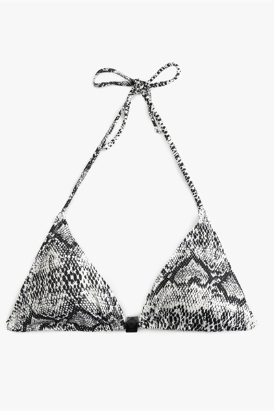 Koton Kadın Bikini Üst 5SAK10121MM SİYAH DESENLİ