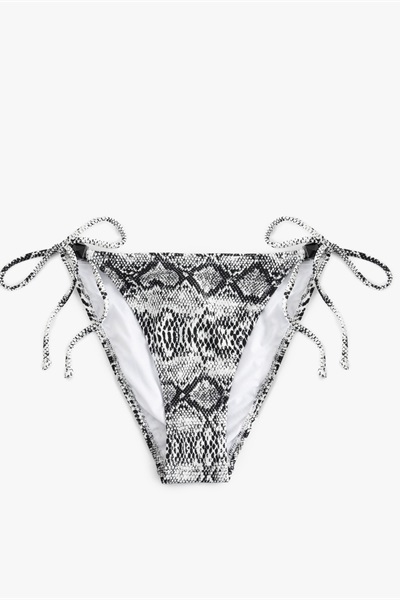 Koton Kadın Bikini Alt 5SAK00113MM SİYAH DESENLİ