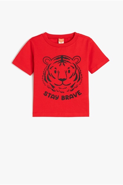 Koton Erkek Bebek  T-shirt 5SMB10063TK KIRMIZI