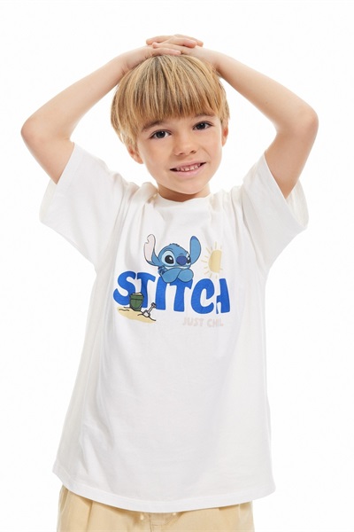 Koton Erkek Çocuk T-shirt 5SKB10577TK BEYAZ