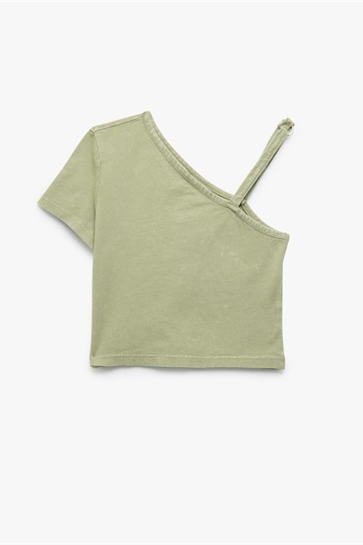 Koton Kız Çocuk T-shirt 5SKG10530AK YEŞİL