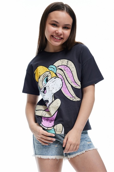 Koton Kız Çocuk T-shirt 5SKG10447AK ANTRASİT